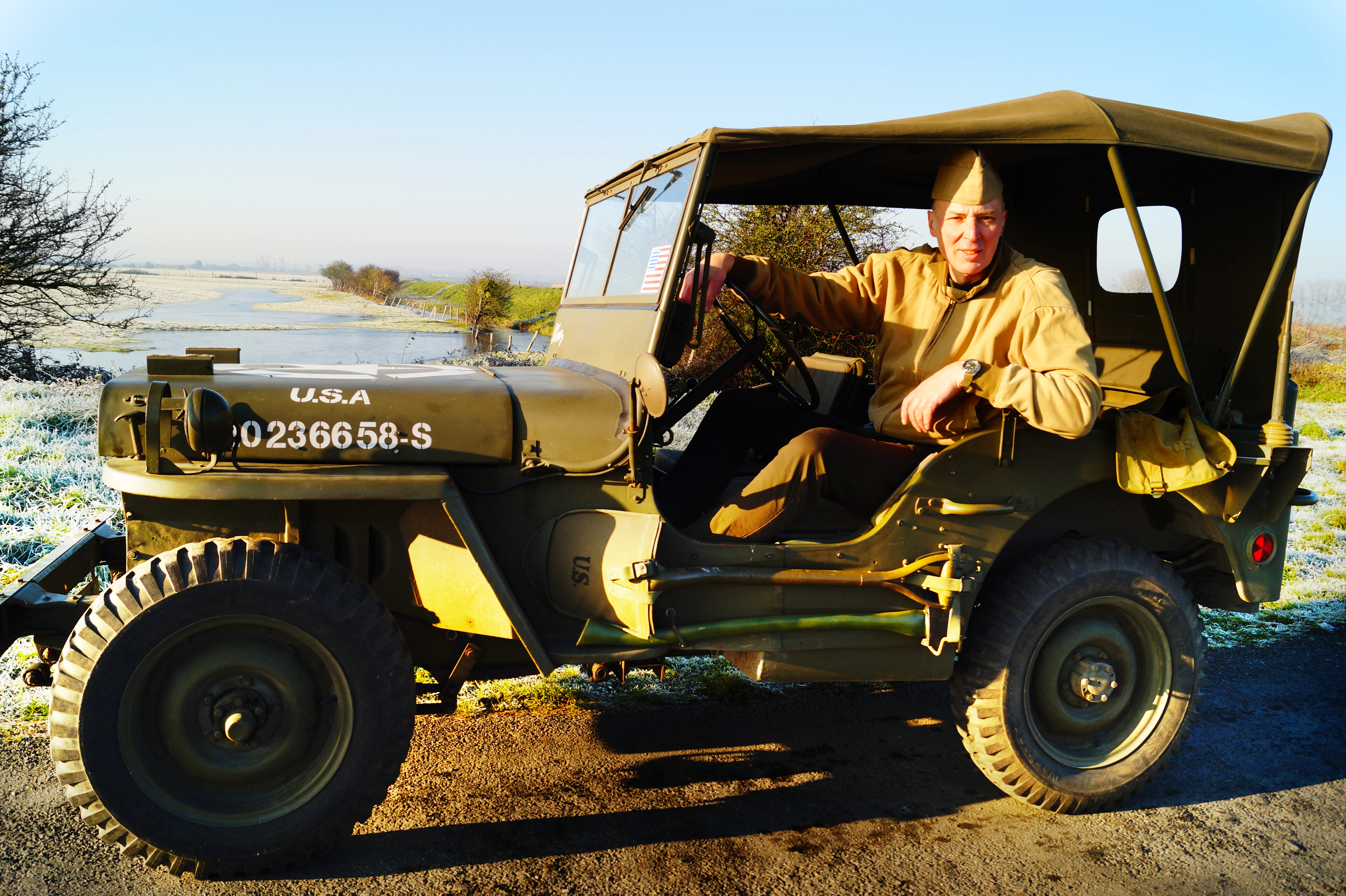 Vue depuis l'intérieur de la Jeep